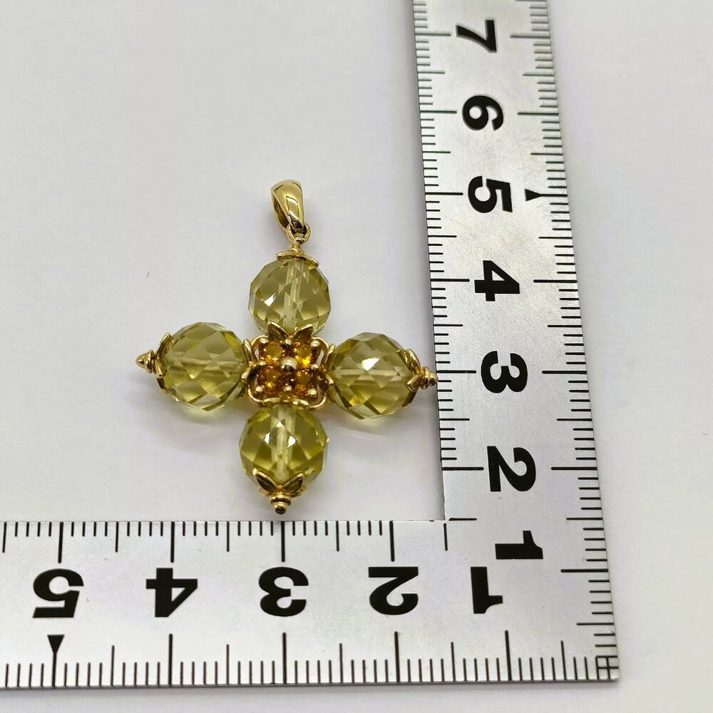 Jewelry Peridot and Mandarin Citrine Pendant in 14kt Yellow Gold Yellows 4104507 - Picture 7 of 9